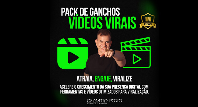 Ganchos & Vídeos Virais + de 500 vídeos