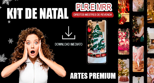 Pacote de +320 Arquivos e Vídeos Editáveis de Natal Sem Rosto (Canva) PLR e MRR