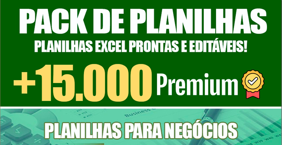 Pacote de Planilhas Excel Prontas e Editáveis – +15.000 Modelos Incríveis