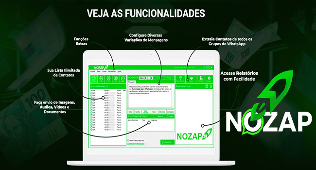 Programa de automação de vendas pelo Whatsapp - NOZAP Oferta!