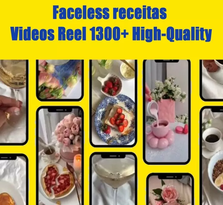 +1300 Vídeos Virais de Receitas para Reels – Alta Qualidade!