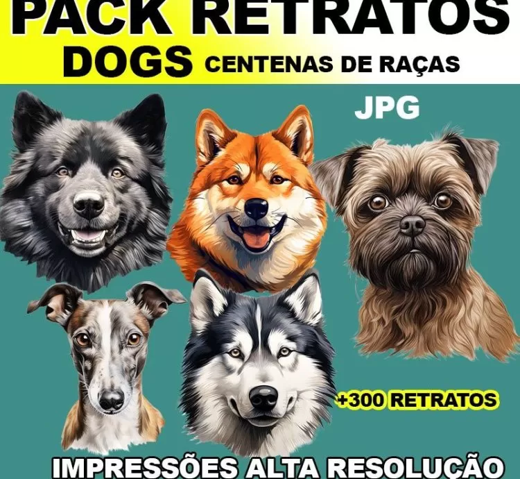 🐶 Mega Pack PLR de Retratos de Cachorros – Mais de 300 Imagens em Alta Resolução!