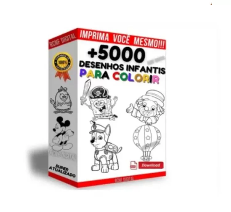 Pacote com +5200 Desenhos para Colorir – Pronto para Imprimir! 🎨