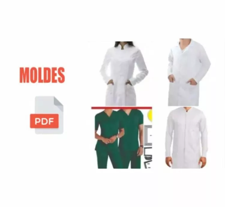 Molde Hospitalar: Jalecos e Pijamas Cirúrgicos – PDF & CDR