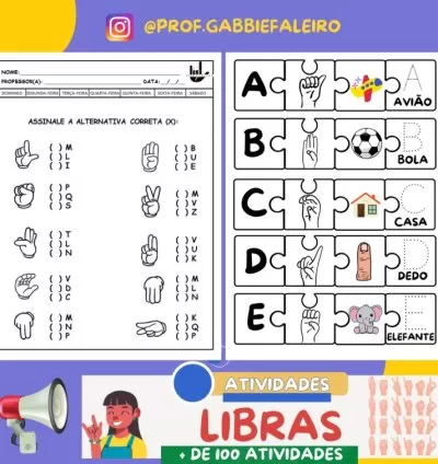 KIT 100 ATIVIDADES EM LIBRAS – Aprenda e Ensine a Língua de Sinais