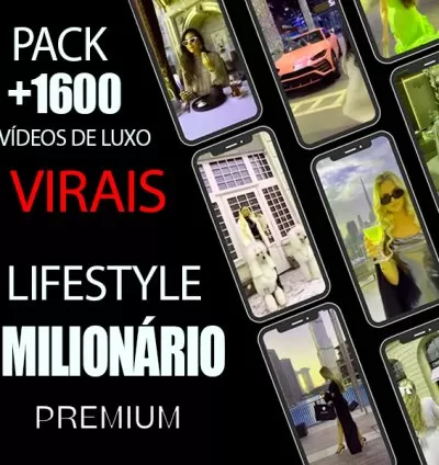 Pack Exclusivo: +1600 Vídeos Virais Prontos LifeStyle Milionário