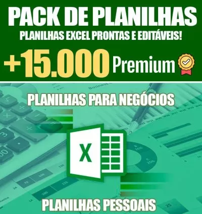 🚀 Mega Pack: +15.000 Planilhas Excel Prontas e Editáveis!