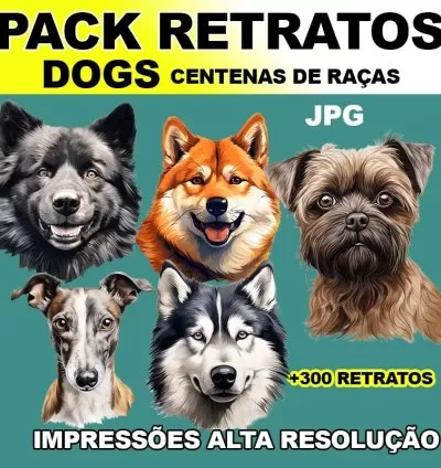 🐶 Mega Pack PLR de Retratos de Cachorros – Mais de 300 Imagens em Alta Resolução!