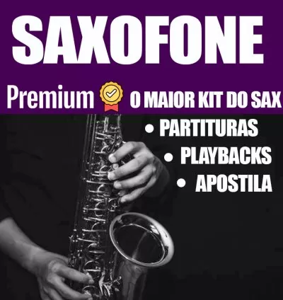 PACK para Saxofone - 1553 Playbacks + 1556 Partituras + Apostila