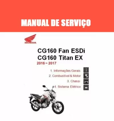Manual de Serviços CG160 Fan ESDi | CG160 Titan EX 2016-2021 – PDF
