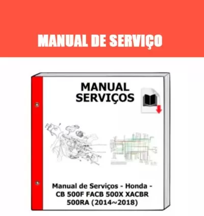 Manual de Serviços Honda CB 500F / CB 500X / CBR 500R (2014-2018) – PDF