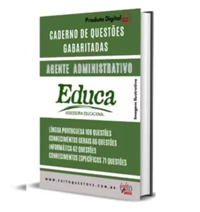 Caderno de Questões Gabaritadas: Agente Administrativo – Banca EDUCA PB