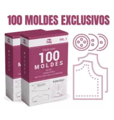 Pack com 100 Moldes Exclusivos para Roupas