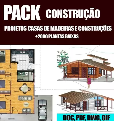 Pacote Completo de Projetos e Plantas para Construção de Casas de Madeira