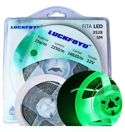 Fita LED Verde TB-01-5014 3528 - LUCKFOYU