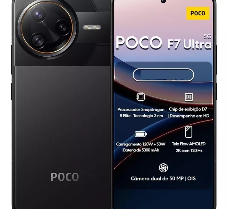 Smartphone Poco F7 Ultra 5G 512gb / 16gb Snapdragon 8 Amoled 2K 120Hz Pronta Entrega