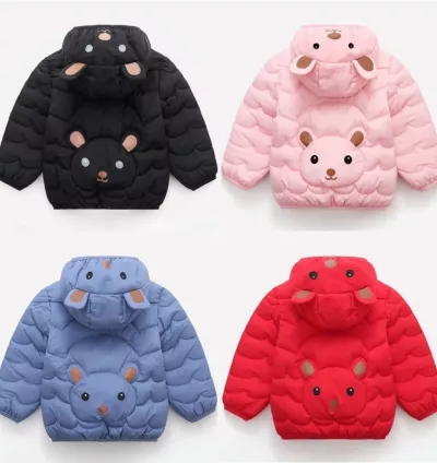 Jaqueta Infantil com Capuz – Quentinha, Leve e Estilosa para Outono e Inverno | Meninos e Meninas de 1 a 5 Anos