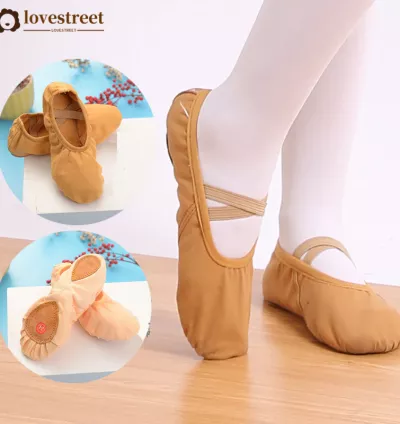 Sapatilha de Ballet Feminina Infantil e Adulto | Lona Soft Sole para Dança, Yoga e Ginástica