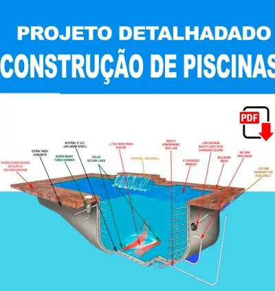 Projetos e plantas detalhado para construção de piscinas