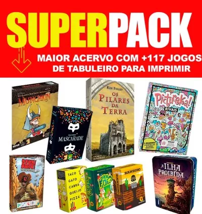 Super Pack com +117 Jogos De Tabuleiro Para Imprimir