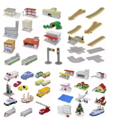 Maquete Escolar 3D de Cidade de Papel – Arquivo Digital para Imprimir e Montar