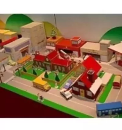 Maquete Escolar 3D de Cidade de Papel – Arquivo Digital para Imprimir e Montar 6