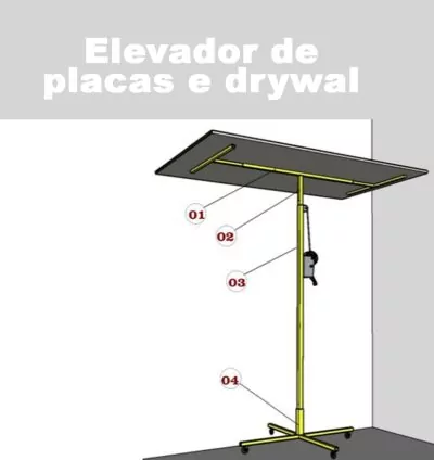 Projeto de Elevador para Drywall e Placas (PDF + Vídeo 3D)