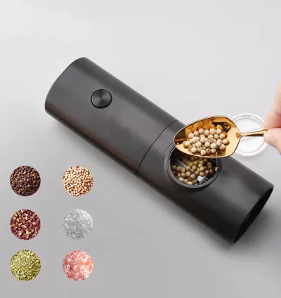 Moedor Elétrico de Sal, Pimenta e Temperos com Ajuste de Moagem