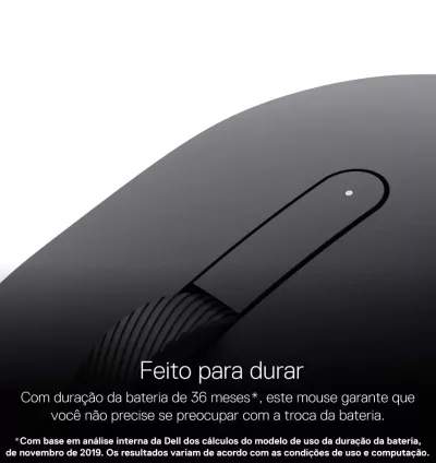 Mouse Wireless Dell MS3320W com Conexão Bluetooth e 2.4GHz 3