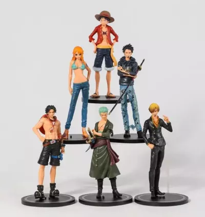 Boneco One Piece – Action Figure Luffy, Law, Sanji ou Zoro | 17cm