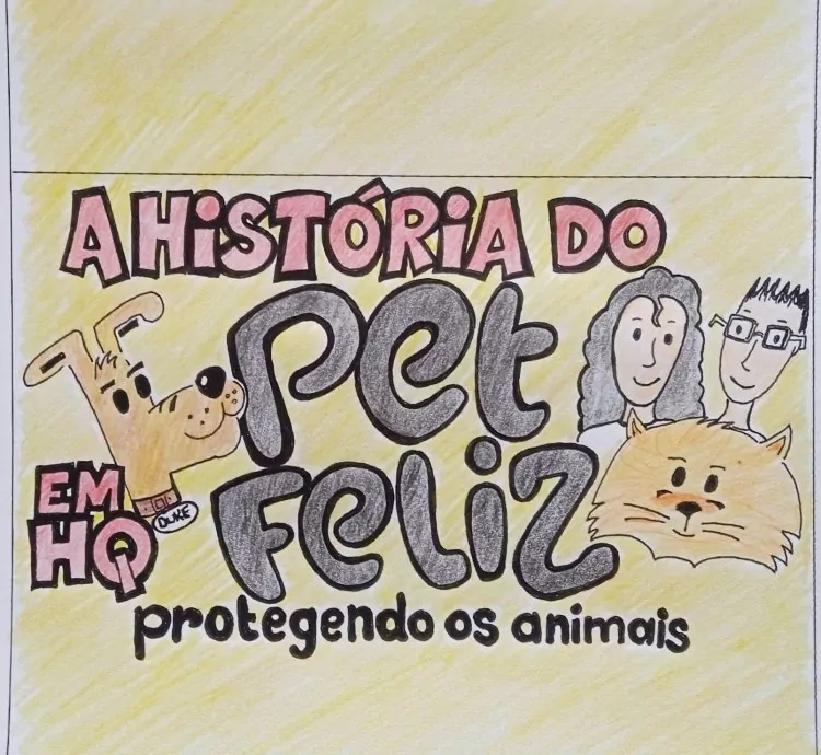 A História do Pet feliz em História em Quadrinhos