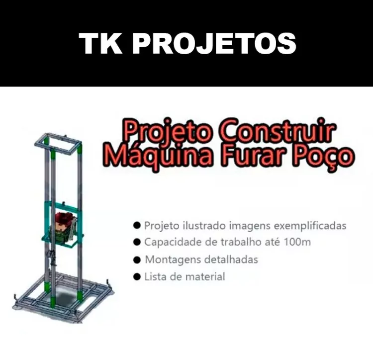 Projeto de Perfuratriz de Poço Rotativa em PDF – Completo, Detalhado e Imprimível