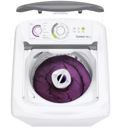 Lavadora de Roupas Consul 12kg Branca com 16 Programas de Lavagem – Modelo CWH12