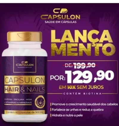 Capsulon – Suplemento para Cabelos, Pele e Unhas Mais Fortes e Bonitos!