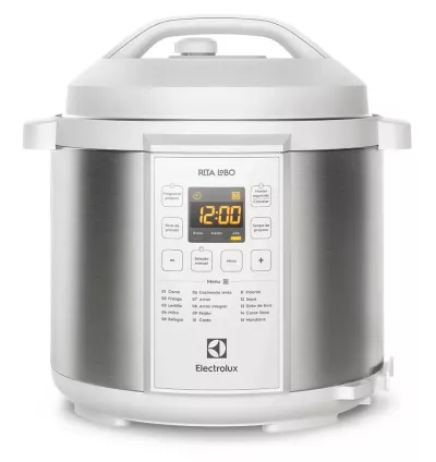 Panela de Pressão Elétrica Electrolux Rita Lobo 6L Branca - Experience Digital PCC21