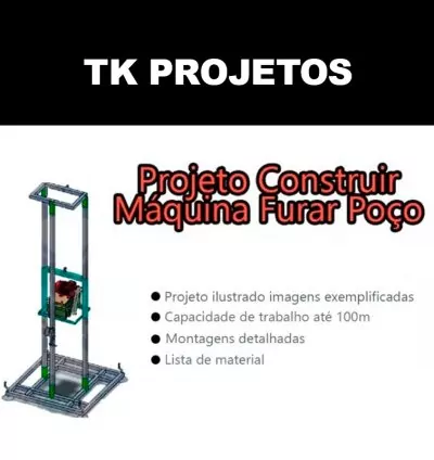 Projeto de Perfuratriz de Poço Rotativa em PDF – Completo, Detalhado e Imprimível