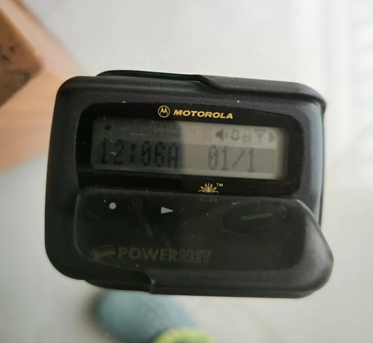 Pager Motorola beep Powernet Antigo Anos 80 - Funcionando, Com Capinha - Raridade para Colecionadores!