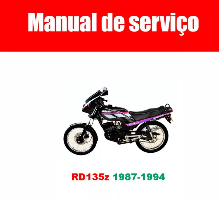 Manual de Serviço Yamaha RD135Z (1987–1994) – PDF em Português