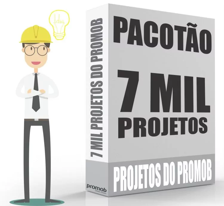 Pacote com +7.000 Projetos Prontos para PROMOB – Cozinhas, Quartos, Banheiros e mais.