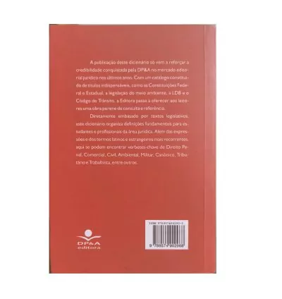 Pequeno Dicionário Jurídico – Dp&A | Edição de 2002 | Livro em Bom Estado