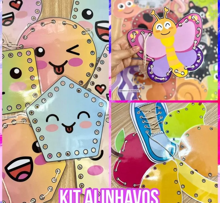 Kit Alinhavos Educativo – Coordenação Motora e Criatividade Infantil!