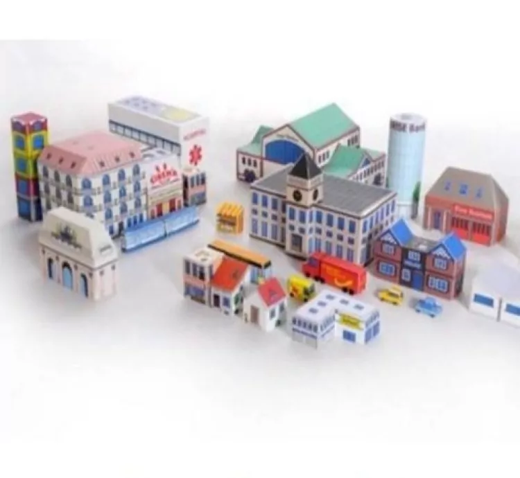 Maquete Escolar Cidade de Papel Completa – Arquivo em PDF