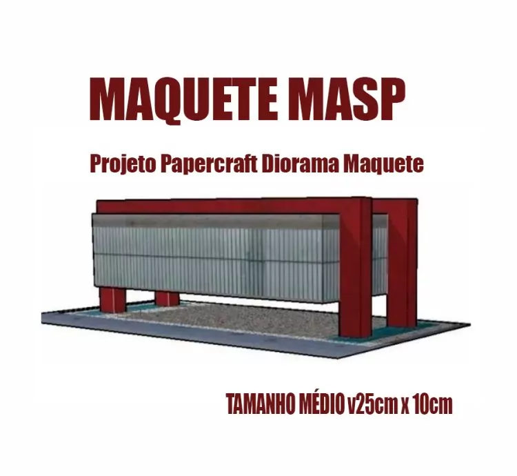 Projeto Papercraft Diorama – Maquete do Museu de Arte de São Paulo (MASP)