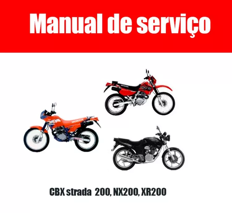 Pack Manuais de Serviço Honda – CBX Strada 200 · NX 200 · XR 200 – PDF em Português