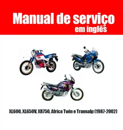 Manual de Serviços Honda XL600, XL650V, XR750, Africa Twin e Transalp (1987-2002) – PDF em Inglês