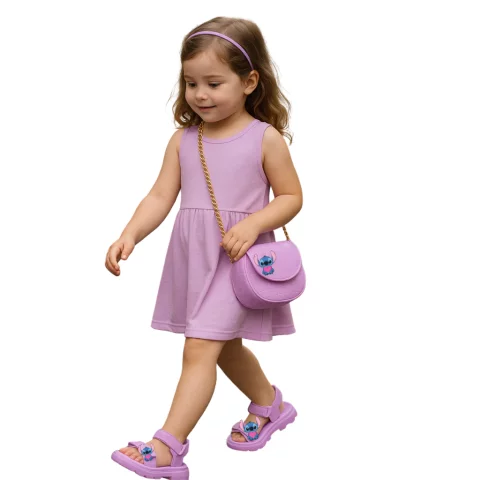 Kit Sandália + Bolsa Infantil Feminina – Conforto e Estilo para Meninas