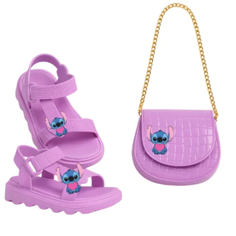 Kit Sandália + Bolsa Infantil Feminina – Conforto e Estilo para Meninas