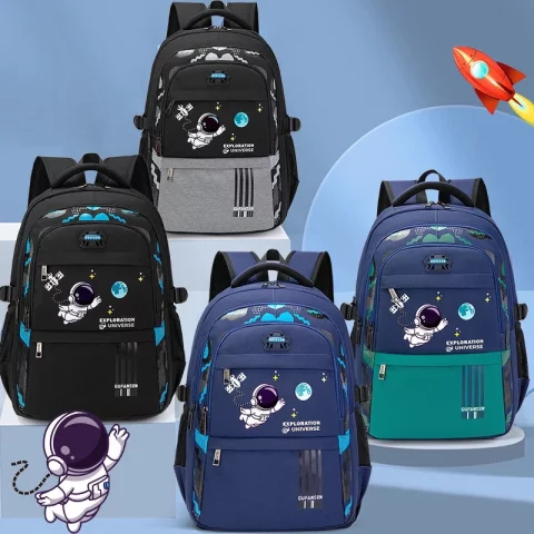 Mochila Infantil Escolar Astronauta – Grande Capacidade, Impermeável e Confortável