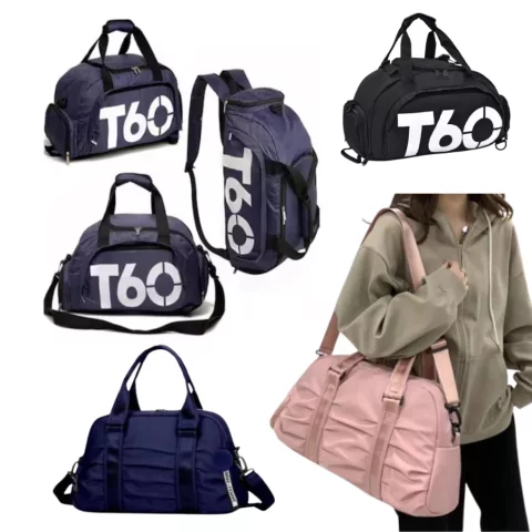 Bolsa Mala Mochila Academia e Viagem Feminina com Alça Transversal – Estilo, Praticidade e Versatilidade em Um Só Produto!