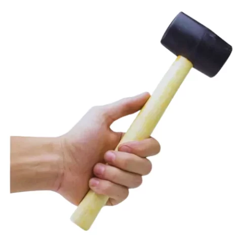 Marreta de Borracha Preta com Cabo 20cm – BAR 314004-4 | Resistência, Conforto e Proteção para Superfícies Delicadas